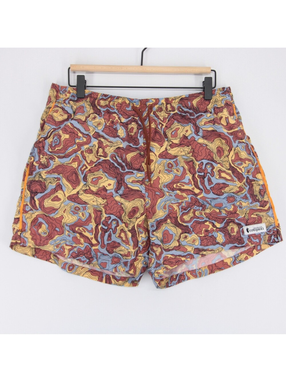 Cotopaxi Brinco Shorts Mens L Multicolor Topo Print Lined Hiking Swim Trunks